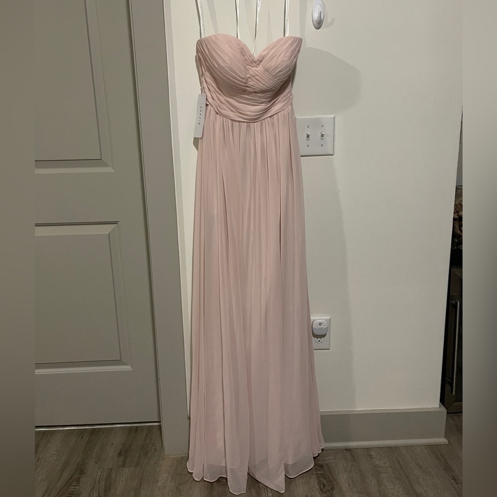 Brand New with Tags Azazie Blushing Pink Jada Strapless Dress